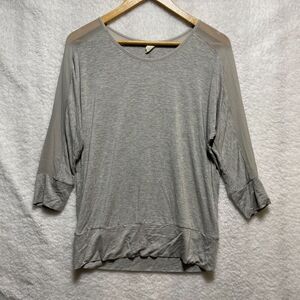 Club Monaco Gray Dolman Sleeve Top S Viscose Silk Blend Casual Chic Style